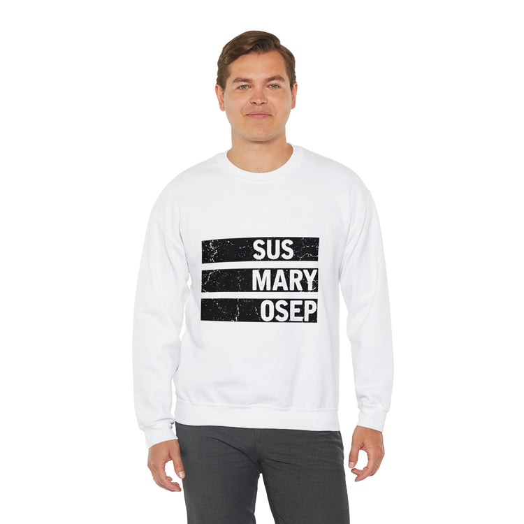 Hilarious SUS MARY OSEP Frustrated Slang Expression Asian Country Crewneck Sweatshirt