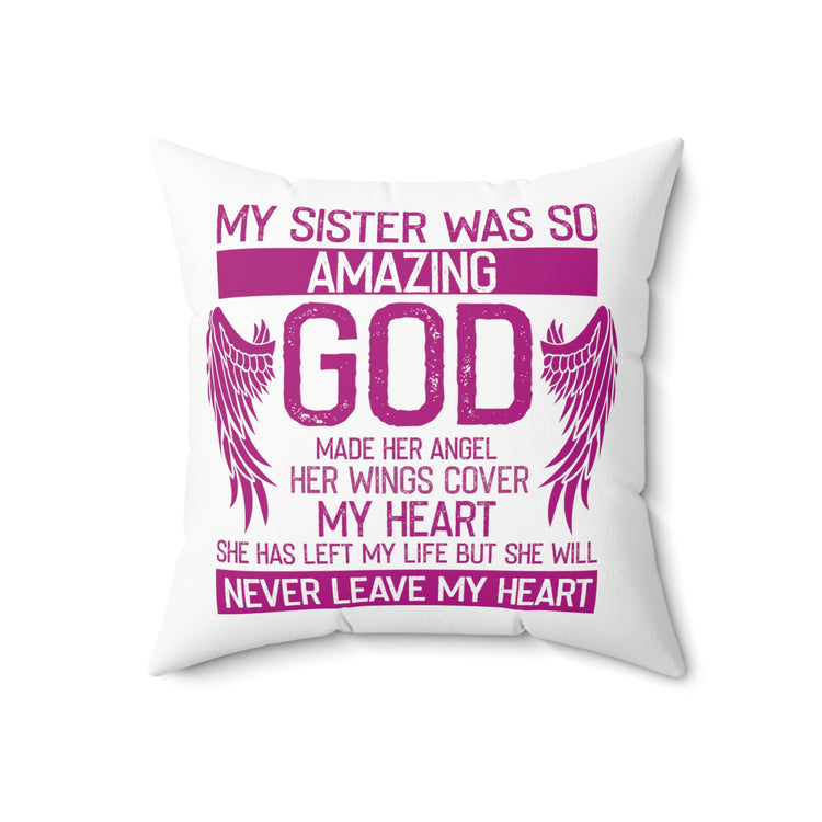 Inspirational Beloved Angel Bereavement Statements Spun Polyester Square Pillow