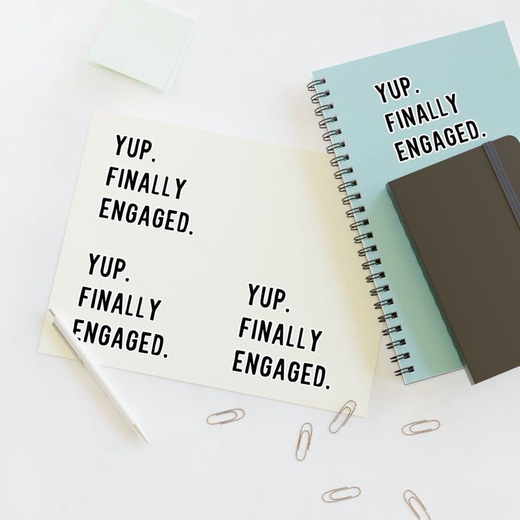 Humorous Matrimonial Engagements Sarcastic Statements Pun Sticker Sheets