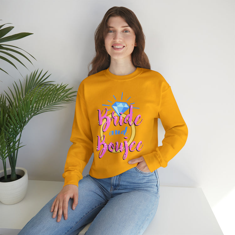 Humorous Drinking Bride Sarcastic Engagement Bridal Spouses Unisex Crewneck Sweatshirt