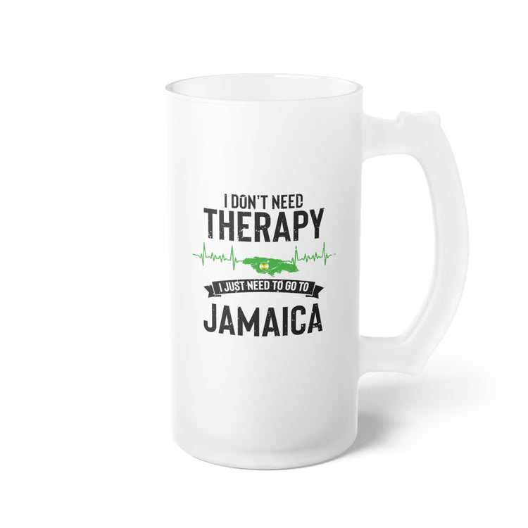 Novelty Jamaica Heartbeat Leisure Lover Getaway Enthusiast Frosted Glass Beer Mug