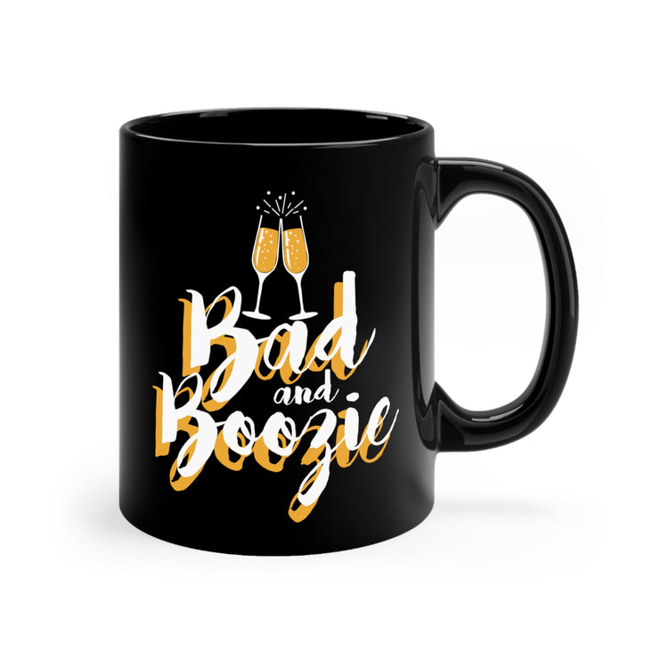 Bad and Boozie Engagement Shirts Wifey Bridal Shower Black mug 11oz