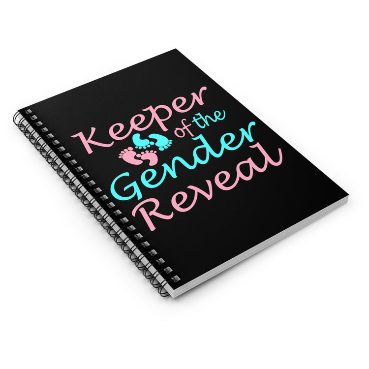 keeper of the gender reveal Spiral Notebook - Ruled Line