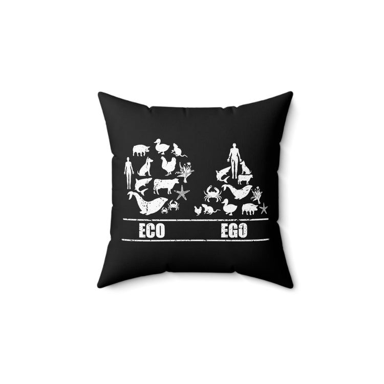 Humorous Campaign Supporting Animals Right Eco-Friendly Fruitarian Environmental Spun Polyester Square Pillow