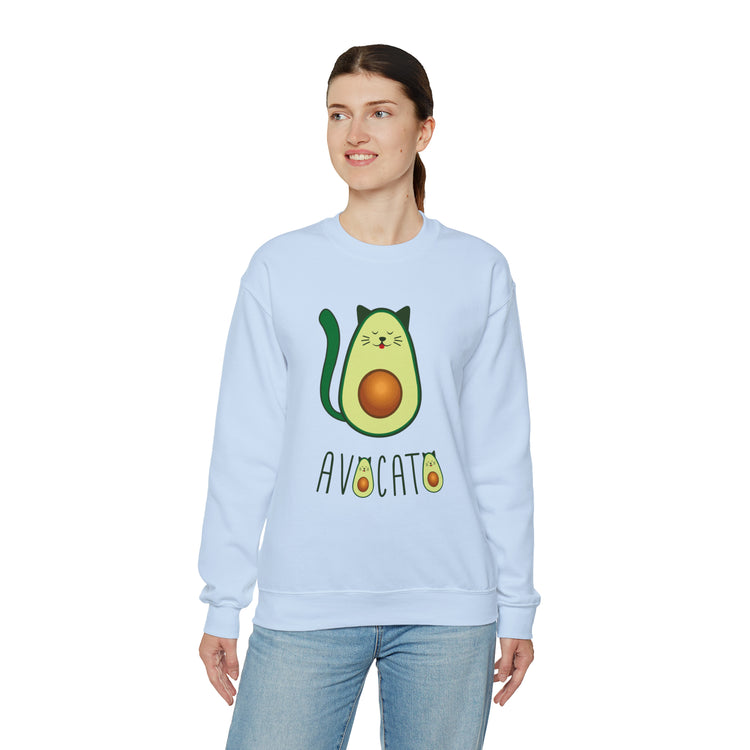 Cute Avocato For Men Women Cat Lover Unisex Crewneck Sweatshirt