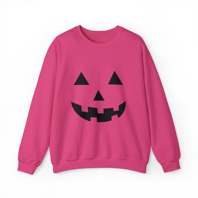 Humorous Pumpkins Illustration Tricks Treats Graphic Gag Unisex Crewneck Sweatshirt