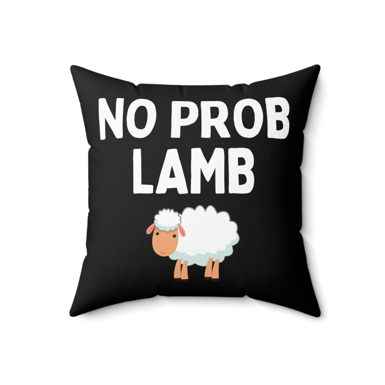 Funny Ignoring Problems Lamb Graphic Sarcastic Spun Polyester Square Pillow