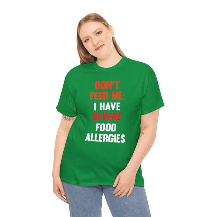 Shirt Funny Severely Food Allergic Empowering Introverts Sensitivity Allergy Dietary T-Shirt Unisex Heavy Cotton Tee