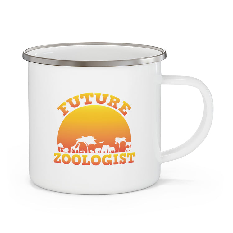 Humorous Future Zoologist Tee Shirt Gifts Hilarious Ornithologist Enamel Camping Mug