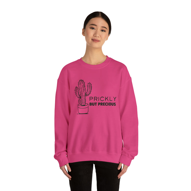 Funny Prideful Sarcastic Introverts Saying Girl Cactus Gag Unisex Crewneck Sweatshirt