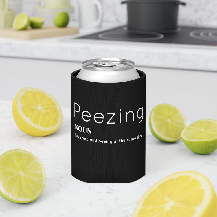 Funny Peezing Definition Baby Bump Can Cooler