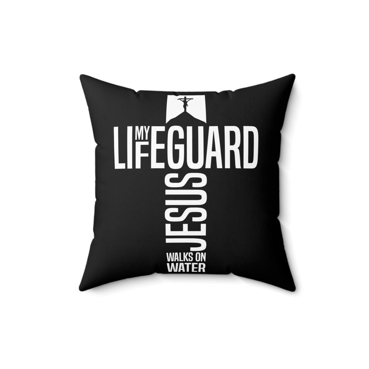 Inspirational Redeemer Christianity Uplifting Deliverer Christians Sayings Quotes Spun Polyester Square Pillow