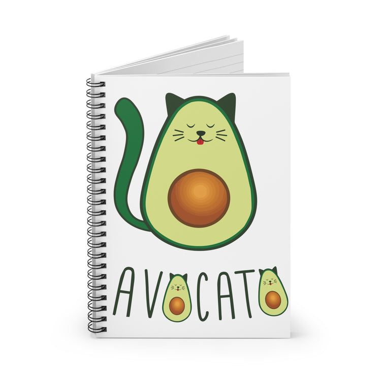 Cute Avocato For Men Women Cat Lover Spiral Notebook - Ruled Line