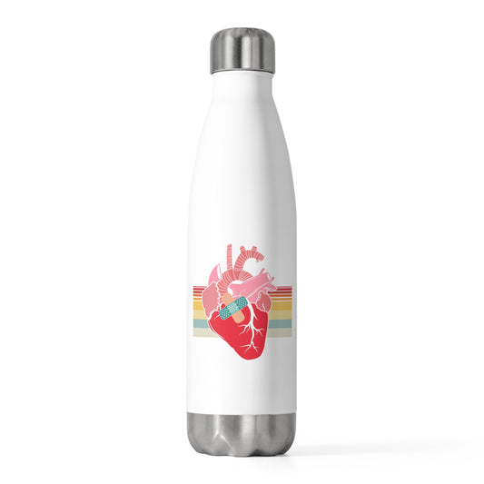 Novelty Factory Refurbished Hearts Recovering Patients Puns Humorous Surgery Transplants Recuperating Sayings 20oz Insulated Bottle