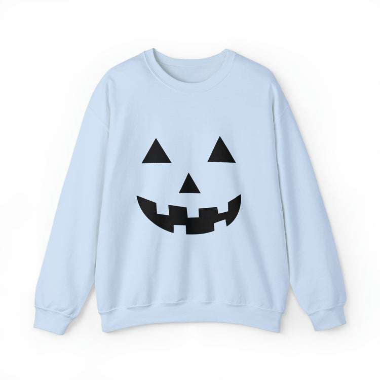 Humorous Pumpkins Illustration Tricks Treats Graphic Gag Unisex Crewneck Sweatshirt