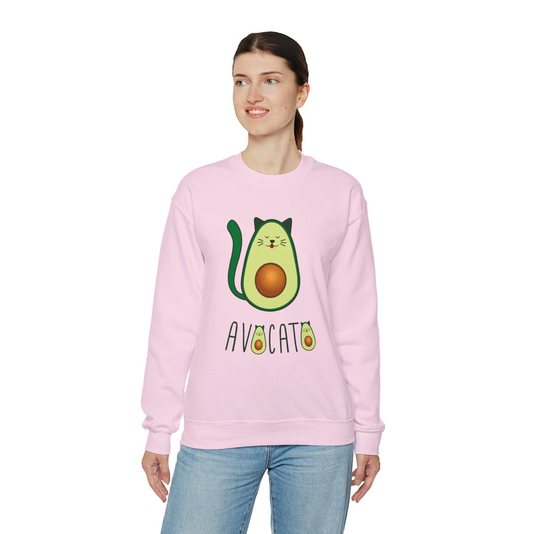 Cute Avocato For Men Women Cat Lover Unisex Crewneck Sweatshirt