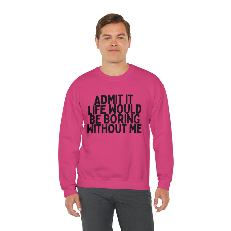 Humorous Awkward Boring Lives Introverts Sarcastic Unisex Crewneck Sweatshirt