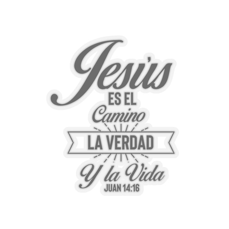 Novelty Él Es El camino, La Verdad Y La Vida Juan 14:16 Vintage Scripture Christianity Believer Enthusiast Kiss-Cut Stickers