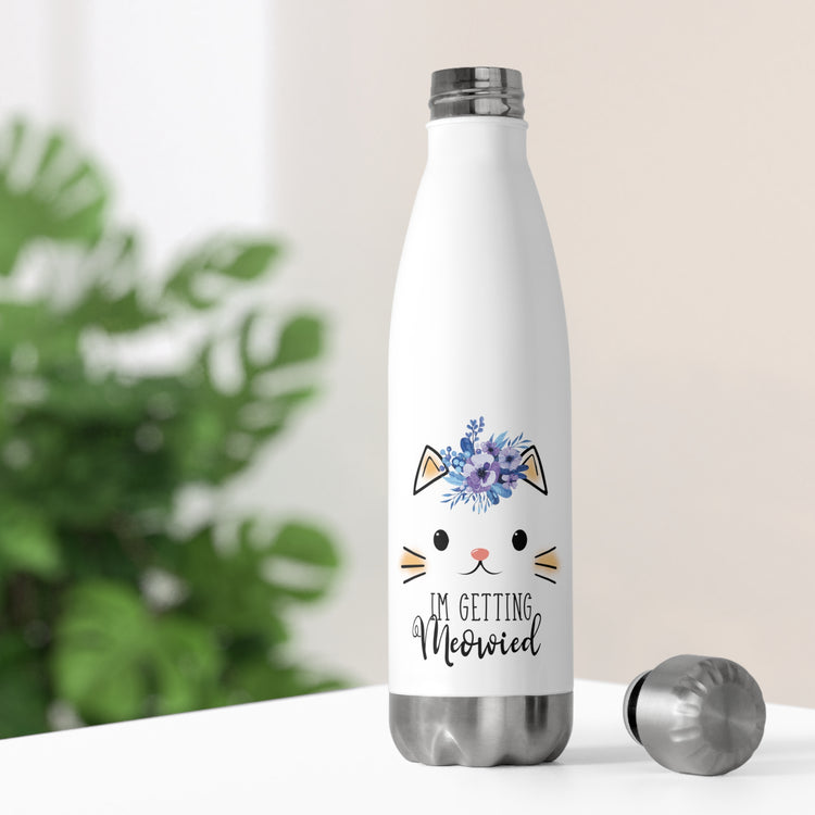 Hilarious Fiance Engagement Sarcastic Kitten Statements Humorous Nuptials Illustration Mockeries Gags 20oz Insulated Bottle