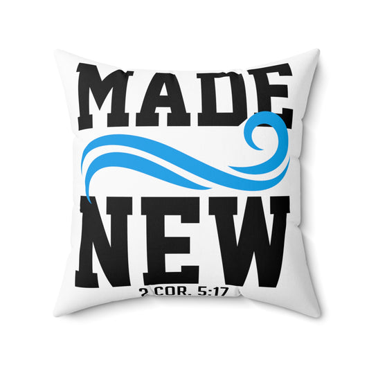 Inspirational Renewed Christians Statements Catholic Scripture Spun Polyester Square Pillow