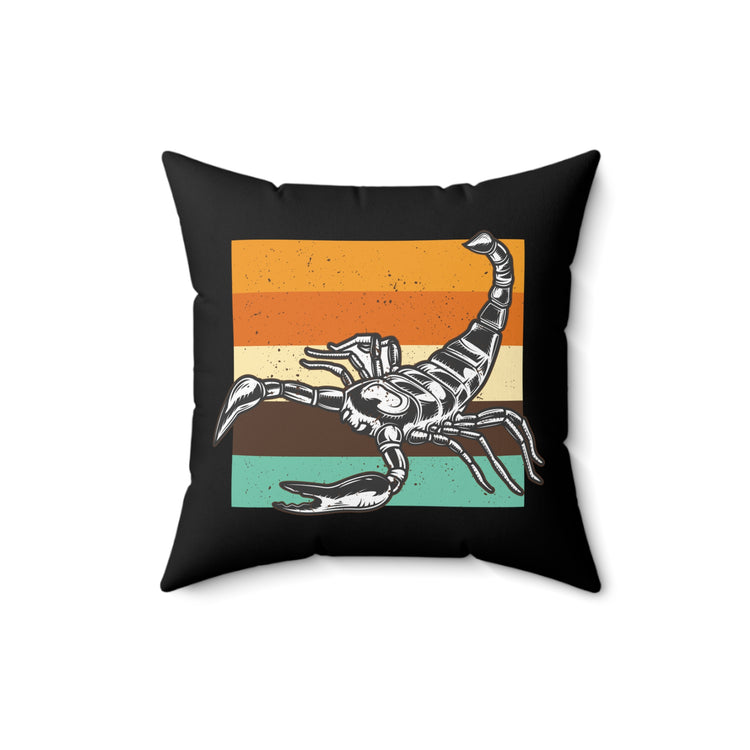 Vintage Venomous Insects Enthusiasts Distressed Retro Poisonous Species Scientists Spun Polyester Square Pillow