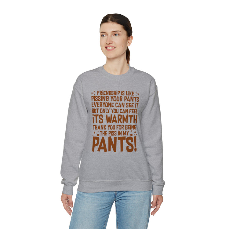 Hilarious Introverted Friendships Sarcastic Pissing Friends Unisex Crewneck Sweatshirt