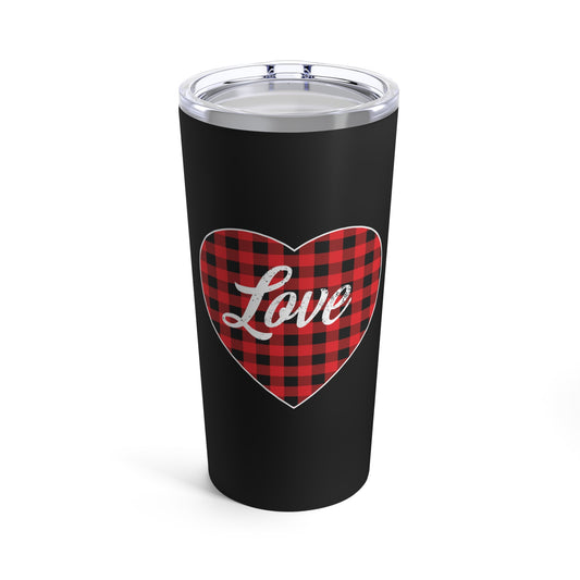 buffalo plaid heart 2 Tumbler 20oz