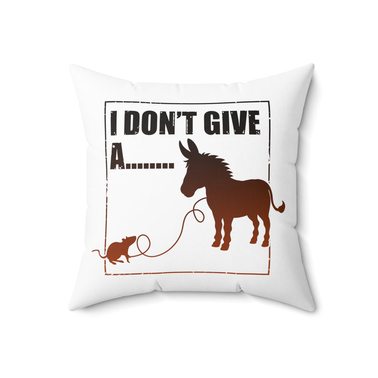 Novelty Not Giving Cares Illustration Introverted Sayings Spun Polyester Square Pillow