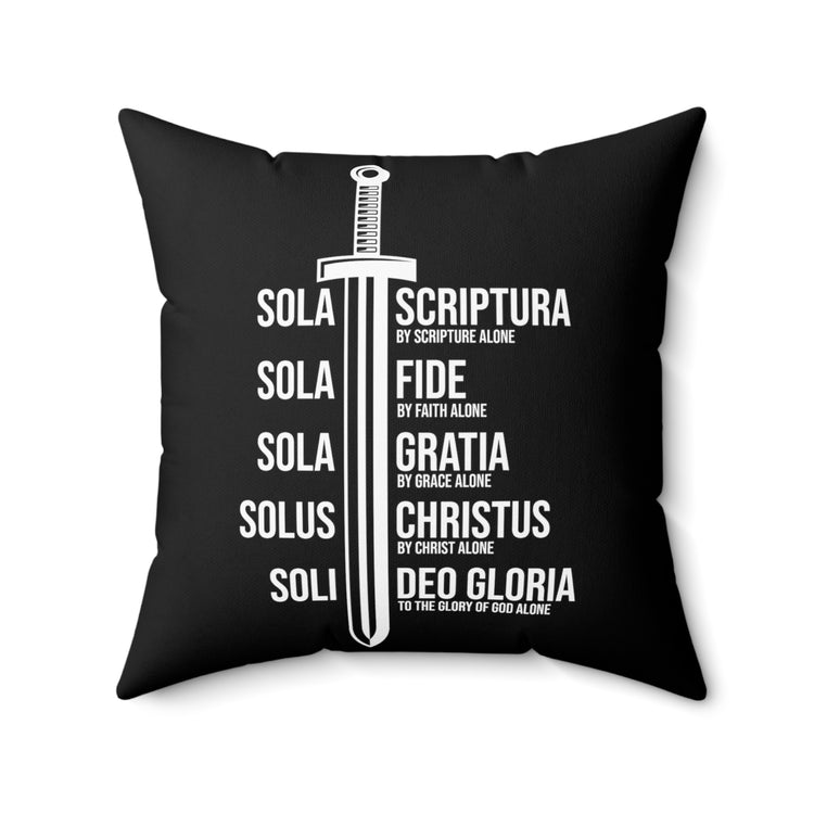 Inspiring Hispanic Renewed Christianity Religious Uplifting Verses Spun Polyester Square Pillow