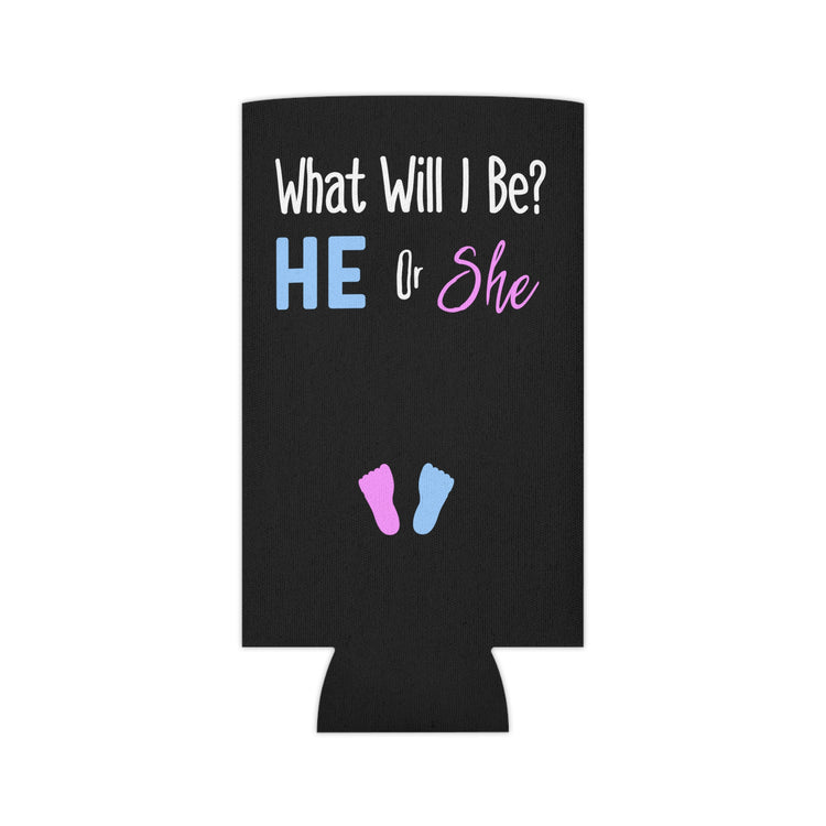 What Will I Be He or She Gender Reveal Can Cooler