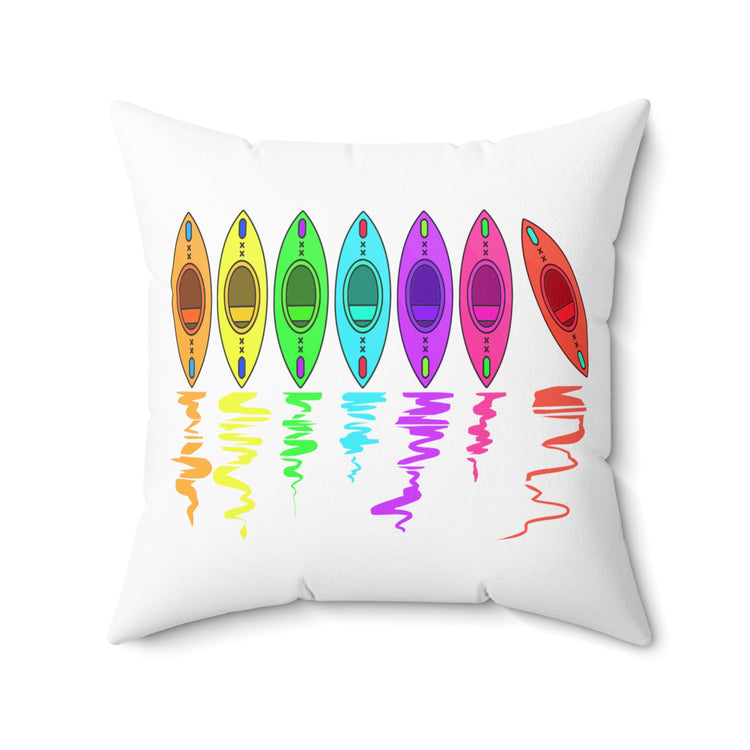 Humorous Canoeing Parasailing Paddling Rafting Spun Polyester Square Pillow