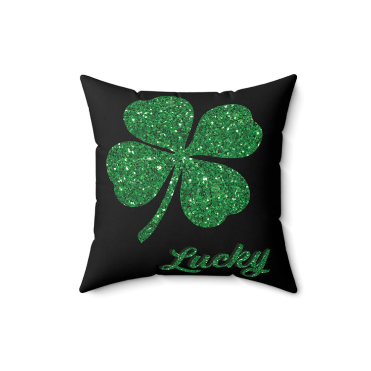 lucky shamrock Spun Polyester Square Pillow