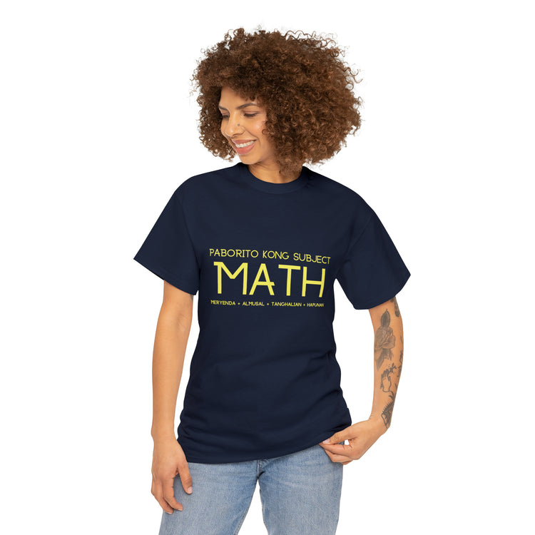 Shirt Funny Math Meryenda Almusal Tanghalian Hapunan Pinoy Food T-Shirt Unisex Heavy Cotton Tee