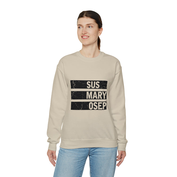 Hilarious SUS MARY OSEP Frustrated Slang Expression Asian Country Crewneck Sweatshirt