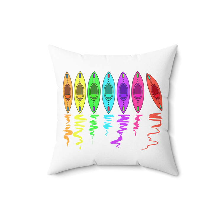 Humorous Canoeing Parasailing Paddling Rafting Spun Polyester Square Pillow