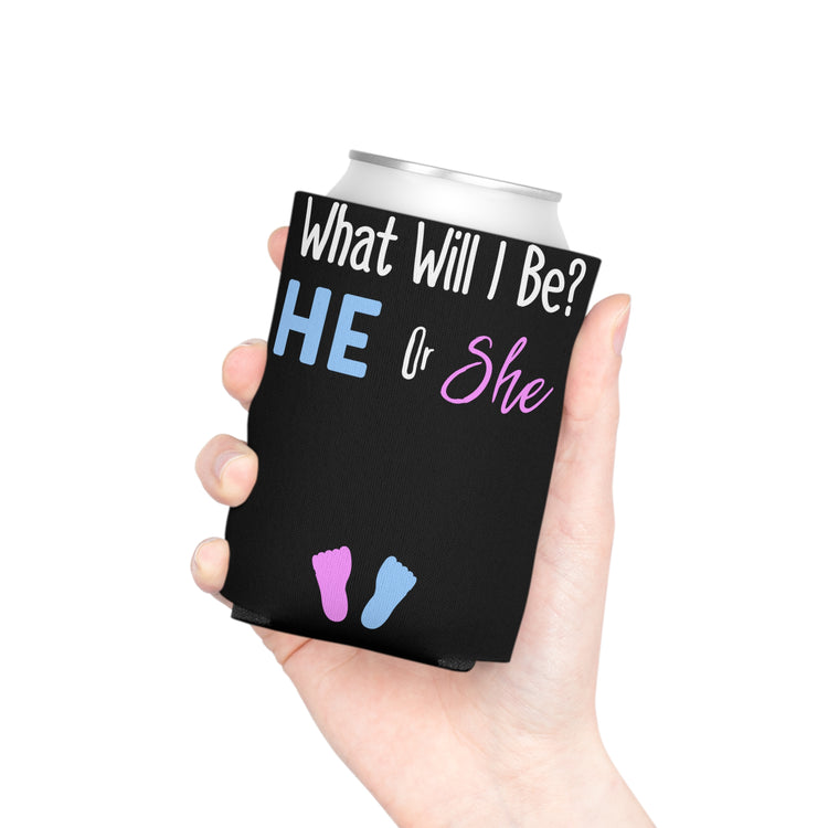 What Will I Be He or She Gender Reveal Can Cooler