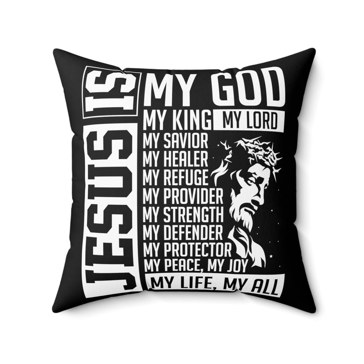 Inspirational Christianity Devotees Verses Catholic Scriptures Uplifting Sayings Gags Spun Polyester Square Pillow