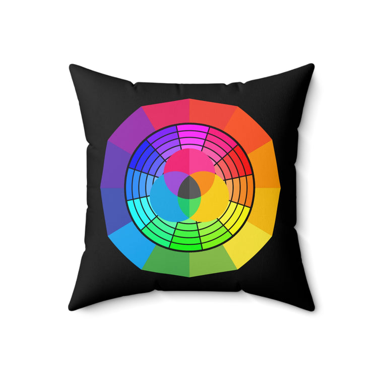 Humorous Portraitist Artistic Collection Crafting Triangleshapes Dauber Spun Polyester Square Pillow