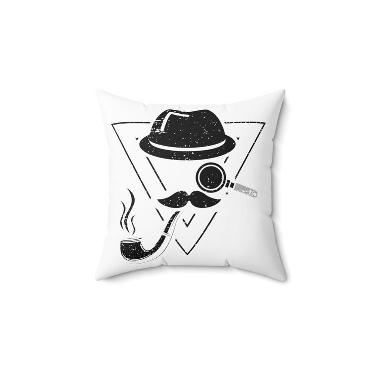 Funny Investigating Reporters Inspectors Investigators Illustration Gag Spun Polyester Square Pillow