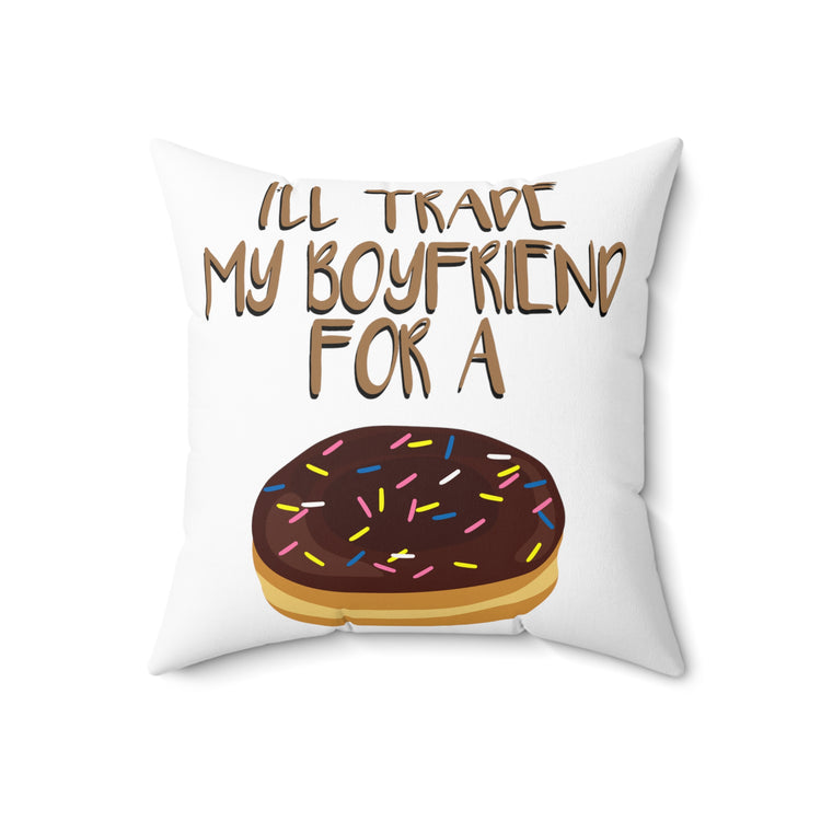 Funny Novelty Donut  Instrument Gift Humorous dessert Cute Gift Spun Polyester Square Pillow