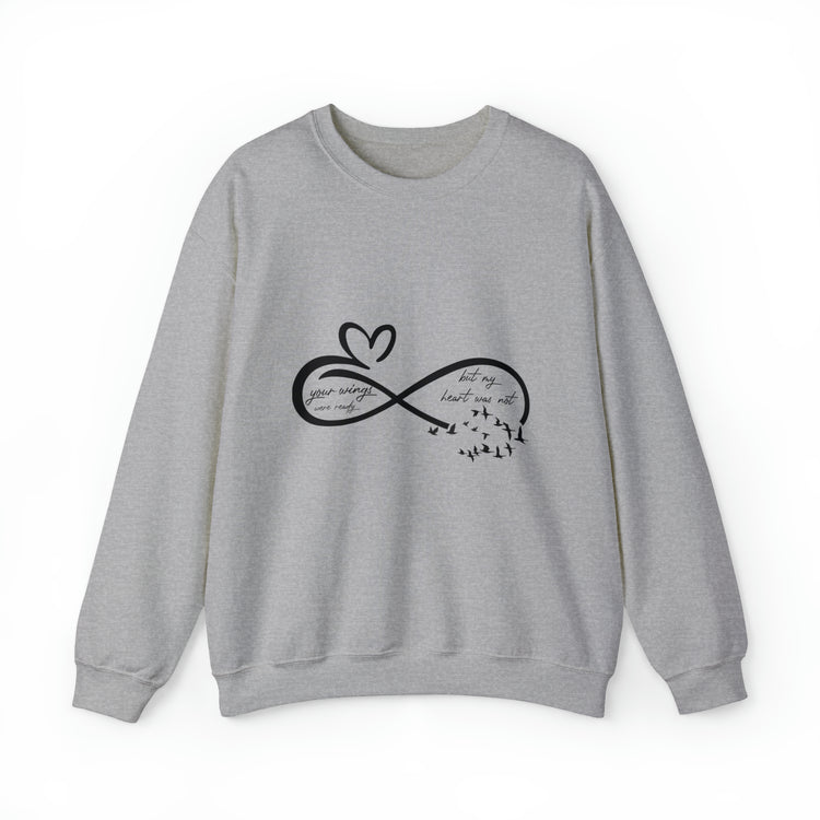 Vintage Memorial Heart Love Sign Grieving Illustration Wife Unisex Crewneck Sweatshirt