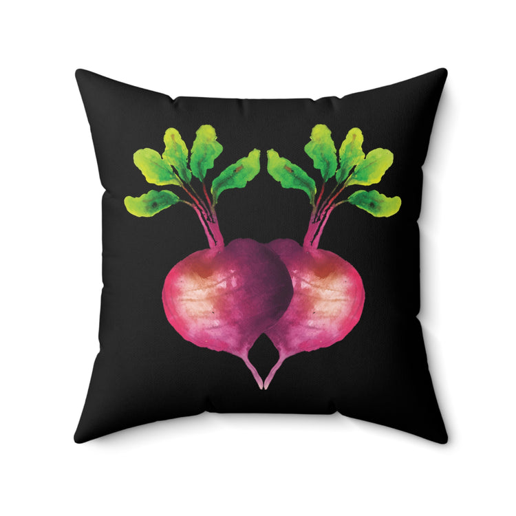 Beet Vegetable Vegetarian Clothing Vegan Plant Spun Polyester Square Pillow