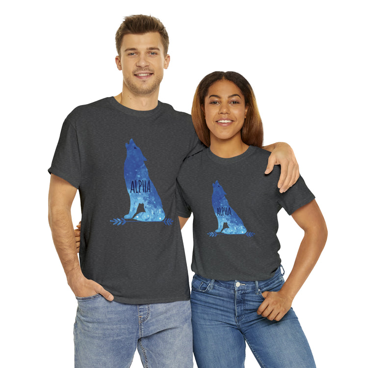 Shirt Funny Mommy And Me Shirts Wolf Animal Parent and Child  Moon T-Shirt Unisex Heavy Cotton Tee