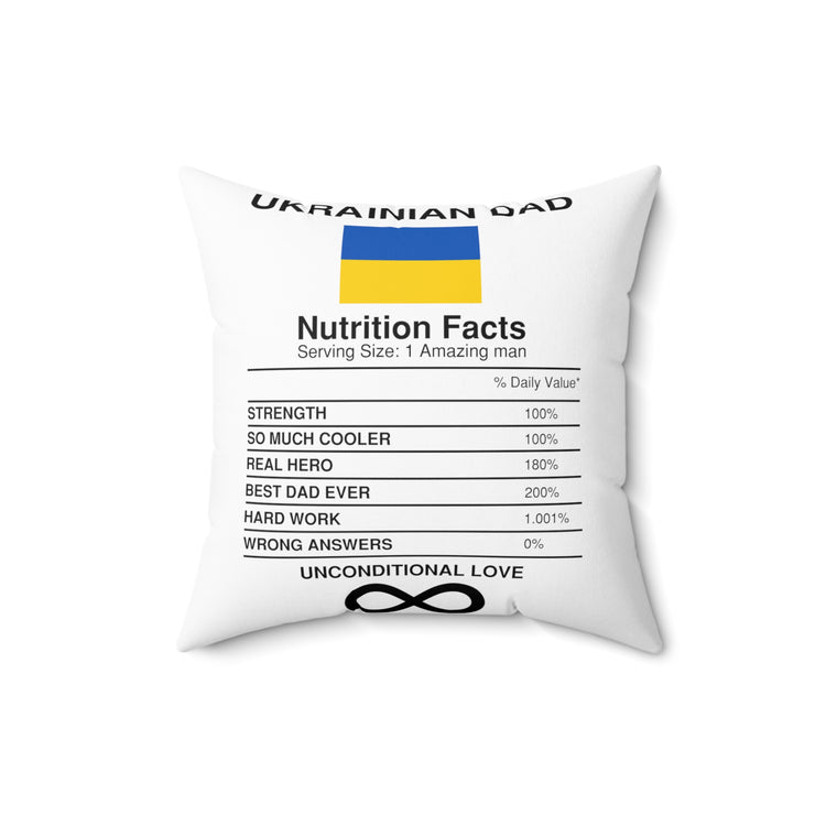 Humorous  Nutrition Facts Enthusiasts Illustration Spun Polyester Square Pillow