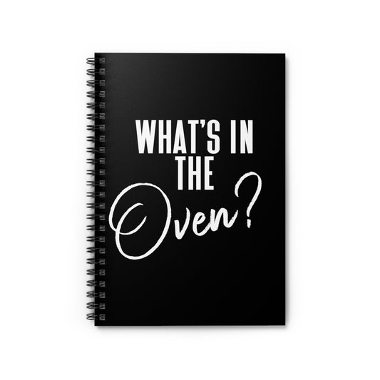 What's In The Oven Future Mom Baby Bump Shirt Spiral Notebook - Ruled Line