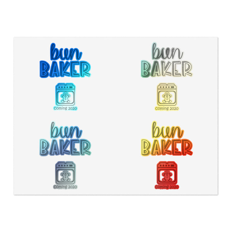 Bun Baker and Bun Maker New Dad and Future Sticker Sheets