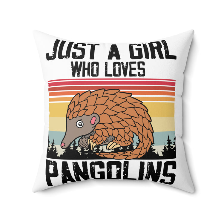 Hilarious Pangolins Wildlife Biodiversity Environment Spun Polyester Square Pillow