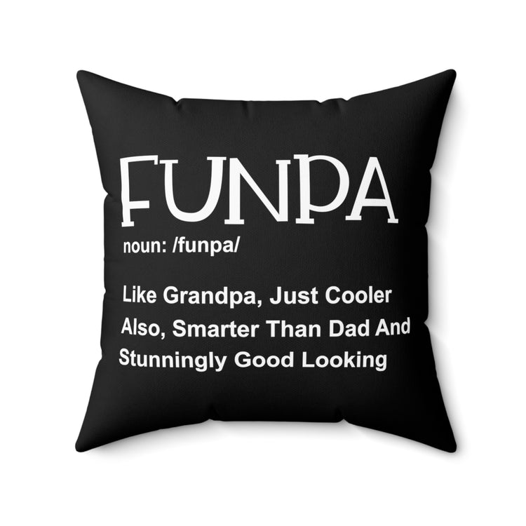 Funpa Definition Grandpa Papa Gift For Him Spun Polyester Square Pillow