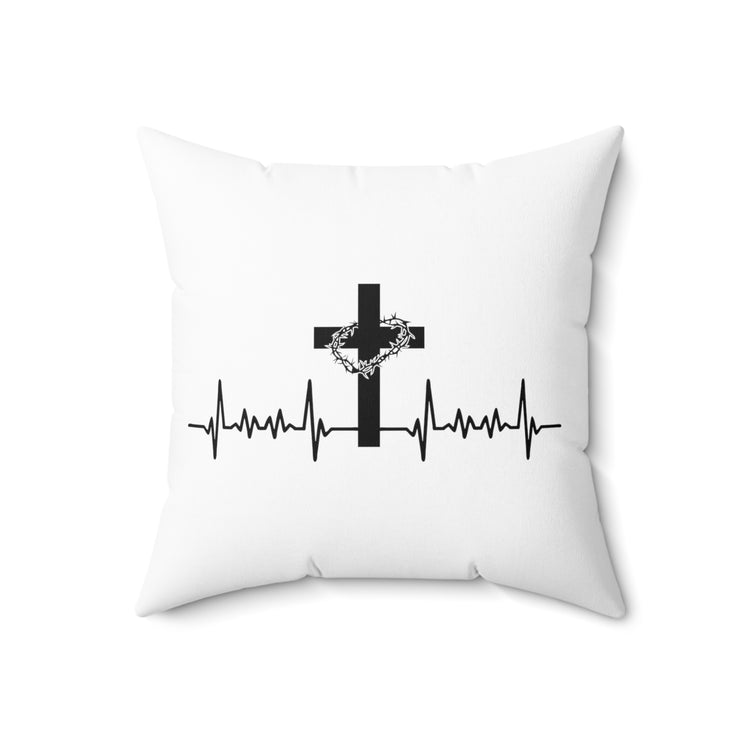 Novelty Christianity Cross Christianism Religious Worship Apostolic Spun Polyester Square Pillow