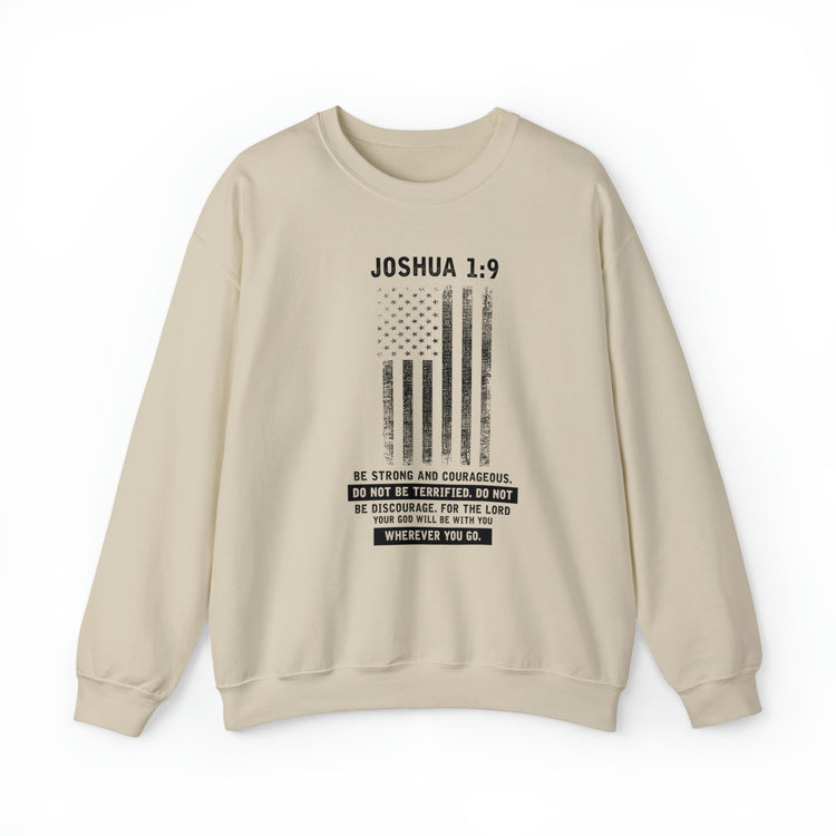 Inspiring USA Flag Joshua Christians Firefighters Catholic Pastor Unisex Crewneck Sweatshirt